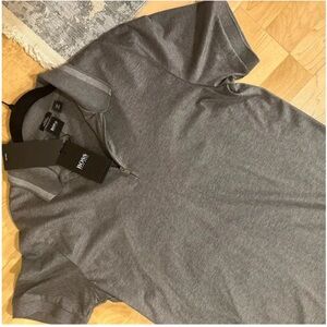 BOSS Men's Grey Polo Shirt